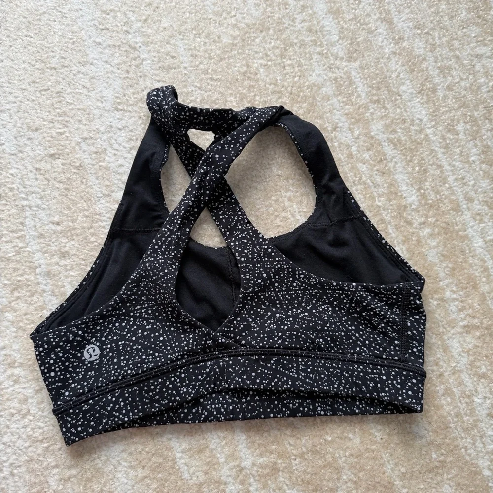 lululemon athletica Black and White Patterned Sports Bra